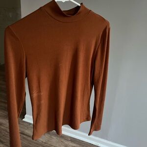 Crop top full sleeves brown size S/M